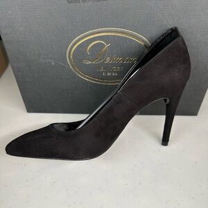 NEW Delman Delux Suede Patent Leather Pump